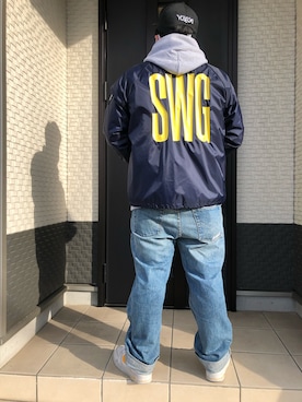 「SWAGGER（スワッガー）のアイテム（ジャケット/アウター）」を使った、yoheeeei-heyさん（メンズ・167cm）の冬コーディネート
