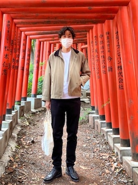 「BURBERRY（バーバリー）のアイテム（ブルゾン）」を使った、kyon👞さん（メンズ・181cm）の秋コーディネート