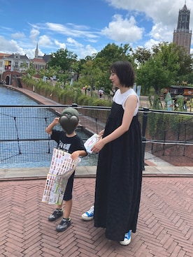 「真夏のアクティブスタイル」｜「アイテム（ワンピース/ドレス）」を使った、ehappyさん（レディース・158cm）の夏コーディネート
