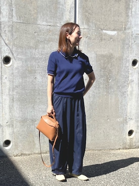 ZARA トップステッチ　ニットセーター ネイビーブルー Sサイズ 即完売】ザラ ステッチ ニット トップステッチ バンドディテール