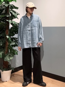 「Right-on（ライトオン）のアイテム（帽子）」を使った、かわもっちゃんさん（レディース・158cm）の春コーディネート