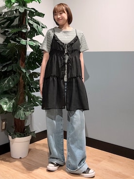 かわもっちゃんさん（レディース・158cm）の夏コーディネート
