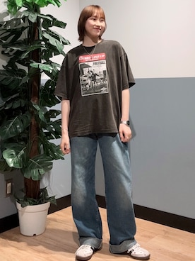 「Levi's（リーバイス）のLevi's(リーバイス)【メンズ】「501」ルーズ（デニムパンツ、ブルー系）」を使った、かわもっちゃんさん（レディース）の夏コーディネート
