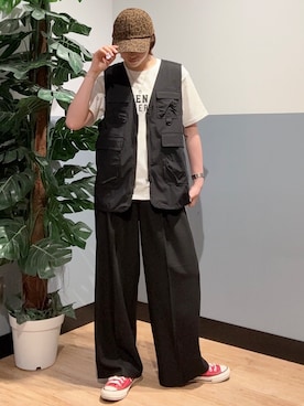 「Right-on（ライトオン）のアイテム」を使った、かわもっちゃんさん（レディース・158cm）の夏コーディネート
