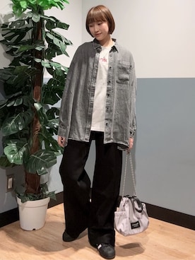 「SOMETHING（サムシング）のアイテム」を使った、かわもっちゃんさん（レディース・158cm）の夏コーディネート