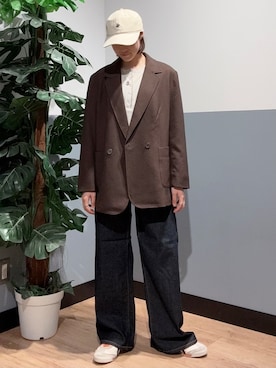 「SOMETHING（サムシング）のアイテム」を使った、かわもっちゃんさん（レディース・158cm）の秋コーディネート