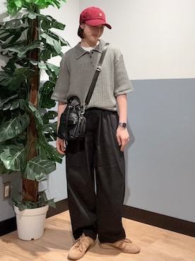 「Right-on（ライトオン）のアイテム（帽子）」を使った、かわもっちゃんさん（レディース・158cm）の秋コーディネート