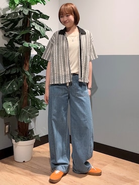 「SOMETHING（サムシング）のアイテム」を使った、かわもっちゃんさん（レディース・158cm）の夏コーディネート