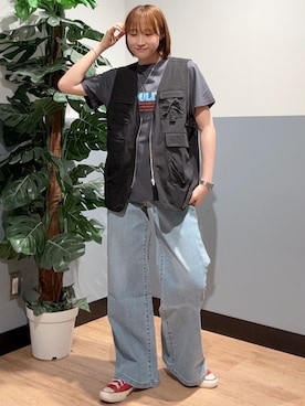 「SOMETHING（サムシング）のアイテム（パンツ）」を使った、かわもっちゃんさん（レディース・158cm）の夏コーディネート