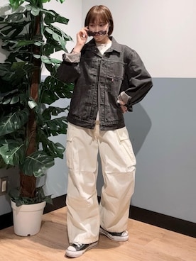 「Levi's（リーバイス）のアイテム（トップス）」を使った、かわもっちゃんさん（レディース・158cm）の春コーディネート