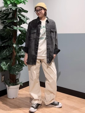「Levi's（リーバイス）のアイテム（トップス）」を使った、かわもっちゃんさん（レディース・158cm）の夏コーディネート