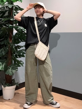 「BACK NUMBER（バックナンバー）のアイテム（帽子）」を使った、かわもっちゃんさん（レディース・158cm）の夏コーディネート