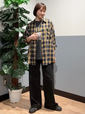 「SOMETHING（サムシング）のアイテム」を使った、かわもっちゃんさん（レディース・158cm）の夏コーディネート
