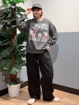 「BACK NUMBER（バックナンバー）のアイテム（キャップ）」を使った、かわもっちゃんさん（レディース・158cm）の秋コーディネート
