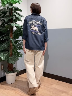 「BEN DAVIS（ベンデイビス）のアイテム」を使った、かわもっちゃんさん（レディース・158cm）の夏コーディネート