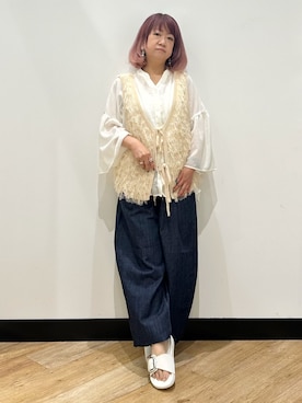 「SOMETHING（サムシング）のアイテム」を使った、ミーさん（レディース・145cm）の夏コーディネート