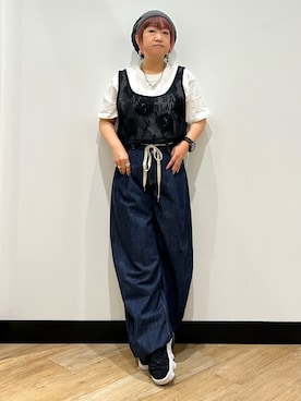 「SOMETHING（サムシング）のアイテム（パンツ）」を使った、ミーさん（レディース・145cm）の夏コーディネート