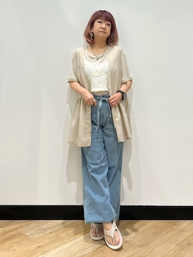 「BACK NUMBER（バックナンバー）のアイテム（トップス）」を使った、ミーさん（レディース・145cm）の夏コーディネート