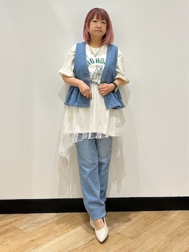 「Levi's（リーバイス）のアイテム（トップス）」を使った、ミーさん（レディース・145cm）の夏コーディネート
