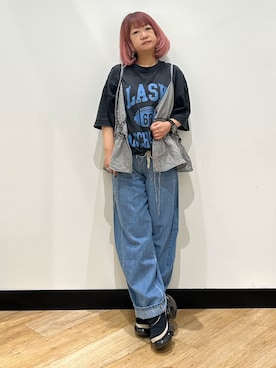 「SOMETHING（サムシング）のアイテム」を使った、ミーさん（レディース・145cm）の夏コーディネート
