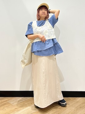 「BACK NUMBER（バックナンバー）のアイテム（トップス）」を使った、ミーさん（レディース・145cm）の春コーディネート