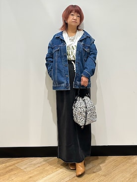 「Levi's（リーバイス）のアイテム（ジャケット/アウター）」を使った、ミーさん（レディース・145cm）の秋コーディネート