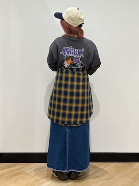 「Right-on（ライトオン）のアイテム（帽子）」を使った、ミーさん（レディース・145cm）の秋コーディネート