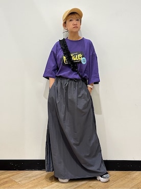 「Right-on（ライトオン）のアイテム（帽子）」を使った、ミーさん（レディース・145cm）の夏コーディネート