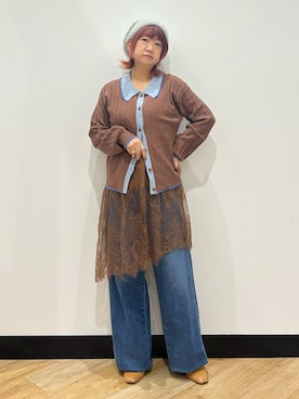 「Right-on（ライトオン）のアイテム（帽子）」を使った、ミーさん（レディース・145cm）の秋コーディネート