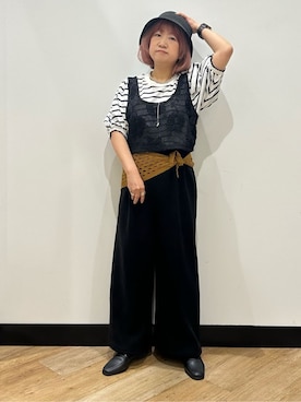 「Right-on（ライトオン）のアイテム（帽子）」を使った、ミーさん（レディース・145cm）の夏コーディネート