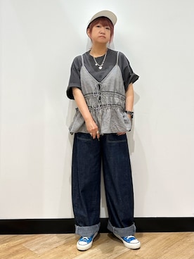 「SOMETHING（サムシング）のアイテム」を使った、ミーさん（レディース・145cm）の夏コーディネート
