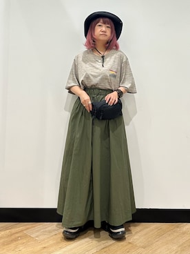「CAMP7（キャンプセブン）のアイテム」を使った、ミーさん（レディース・145cm）の夏コーディネート
