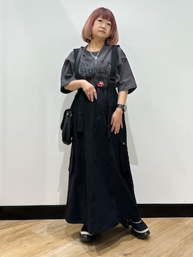 「CAMP7（キャンプセブン）のアイテム」を使った、ミーさん（レディース・145cm）の夏コーディネート