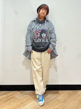 「Levi's（リーバイス）のアイテム（シャツ/ブラウス）」を使った、ミーさん（レディース・145cm）の秋コーディネート