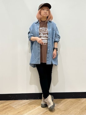 「BACK NUMBER（バックナンバー）のアイテム（帽子）」を使った、kumi3110さん（レディース・145cm）の夏コーディネート