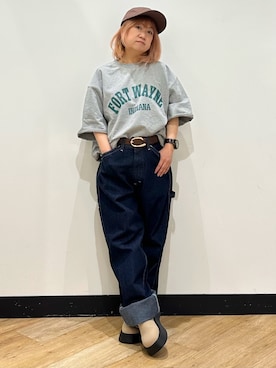 「Lee（リー）のアイテム（パンツ）」を使った、ミーさん（レディース・145cm）の夏コーディネート