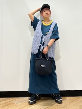 「BACK NUMBER（バックナンバー）のアイテム（帽子）」を使った、kumi3110さん（レディース・145cm）の夏コーディネート