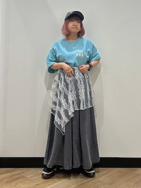 「BACK NUMBER（バックナンバー）のアイテム（帽子）」を使った、kumi3110さん（レディース・145cm）の夏コーディネート