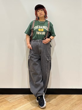 「CAMP7（キャンプセブン）のアイテム」を使った、ミーさん（レディース・145cm）の夏コーディネート