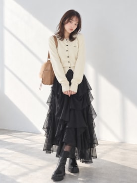 「archives（アルシーヴ）のアイテム（バッグ）」を使った、りほさん（レディース・160cm）の秋コーディネート