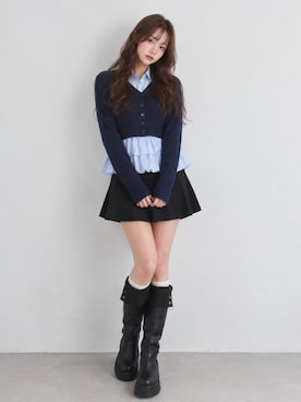 「アイテム（アンサンブル）」を使った、りほさん（レディース・160cm）の秋コーディネート