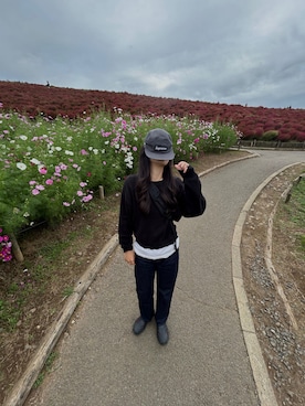 「OAKLEY（オークリー）のアイテム」を使った、07nnaさん（レディース・171cm）の冬コーディネート