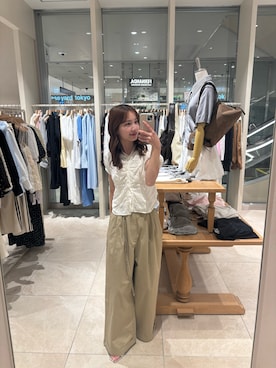 「mystic（ミスティック）のアイテム（シューズ）」を使った、田村怜奈さん（レディース・154cm）の春コーディネート