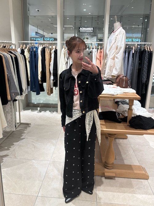 sktnnm企画】金ボタンデニムパフジャケット（デニムジャケット