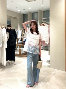 「mystic（ミスティック）のアイテム（シューズ）」を使った、田村怜奈さん（レディース・154cm）の春コーディネート