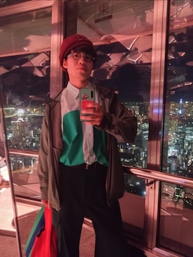 「KANGOL（カンゴール）のアイテム（帽子）」を使った、yasudnyzさん（メンズ・167cm）の春コーディネート