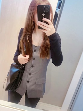 「MURUA（ムルーア）のアイテム（トップス、グレー系）」を使った、xyoukaさん（レディース・160cm）の秋コーディネート