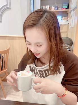 「no brand（ノーブランド）のアイテム（パーカー、ブラウン系）」を使った、xyoukaさん（レディース・160cm）の秋コーディネート