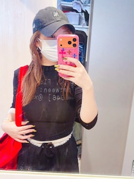 「no brand（ノーブランド）のアイテム（Tシャツ/カットソー、ブラック系）」を使った、xyoukaさん（レディース・160cm）の秋コーディネート