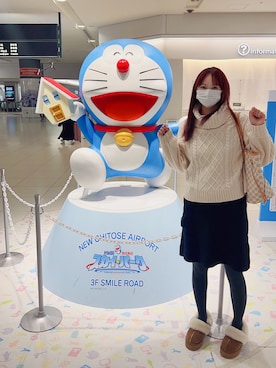 「no brand（ノーブランド）のアイテム（スカート、ブラック系）」を使った、xyoukaさん（レディース・160cm）の秋コーディネート